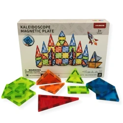 Klocki magnetyczne kalejdoskop 95 el. przezroczyste – X-Bida 3+