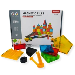 Klocki magnetyczne XL 88 el – Magnetic Tiles  - duży zestaw 3+
