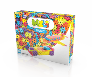 Klocki wafle Meli Basic 600 elementów – zestaw od 3 lat