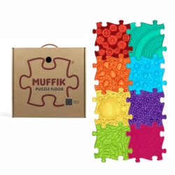 Zestaw 8 mat sensorycznych Muffik Rainbow dla dzieci od 12 msc+