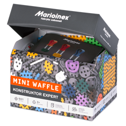 Klocki edukacyjne Marioinex Mini Waffle Konstruktor Expert 501 elementów dla 4-latka wspierające ...