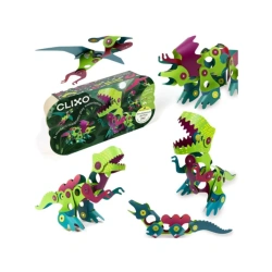 Clixo Dino Adventure Pack 36 el. – elastyczne dinozaury 4+