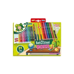 Zestaw Back 2 School - kredki + mazaki - 31 el.