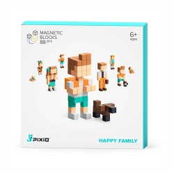 Klocki magnetyczne Pixio Happy Family 88 el. – 6+