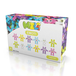 Klocki Meli Emoti Pretty 12 figurek – kolorowe buźki 3+