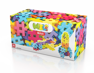 Klocki konstrukcyjne Meli Maxi 50 elementów – zestaw 1+