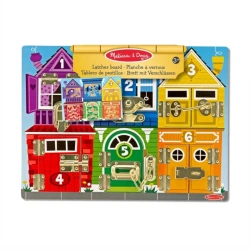 Melissa & Doug Tablica zamki i zabezpieczenia – motoryczna zabawka 3+