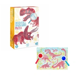 Puzzle edukacyjne Odkryj Dinozaury 200 el. z lupami – Londji 8+