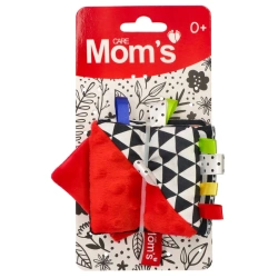 Czerwona książeczka sensoryczna materiałowa – Mom's Care 0+