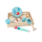 Drewniany zestaw muzyczny z wiewiórką