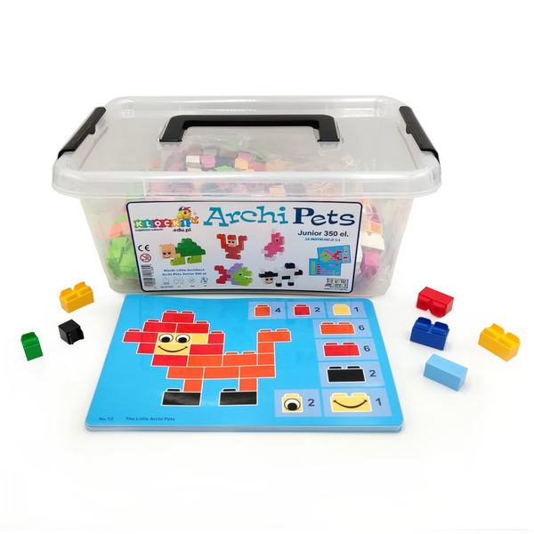 Klocki edukacyjne Little Architect - Archi Pets Junior 350 el. 